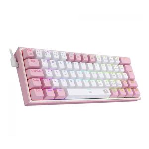 خرید کیبورد گیمینگ ردراگون K617 FIZZ WHITE PINK