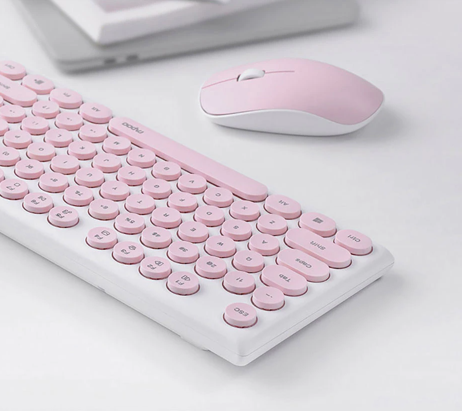 b40bd7 کیبورد و موس بی سیم رپو مدل Rapoo X260S صورتی - Image 1