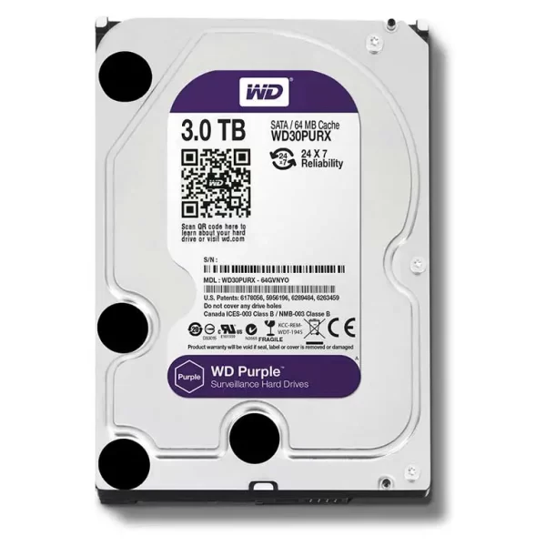 هارددیسک اینترنال وسترن دیجیتال مدل Western Digital Purple 3TB