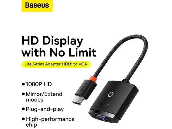 مبدل تبدیل HDMI به VGA بیسوس مدل Baseus WKQX010101