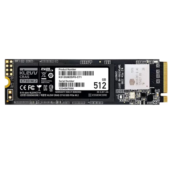 حافظه SSD کلو KLEVV CRAS C710 512GB M.2 ا KLEVV CRAS C710 512GB M.2 SSD Internal Hard Drive