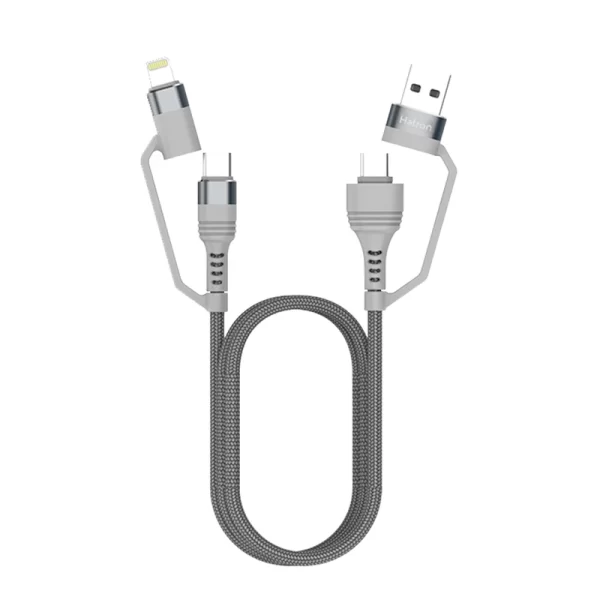 کابل تبدیل USB/USB-C به USB-C/لایتنینگ هترون مدل Hatron HC450P طول 1متر