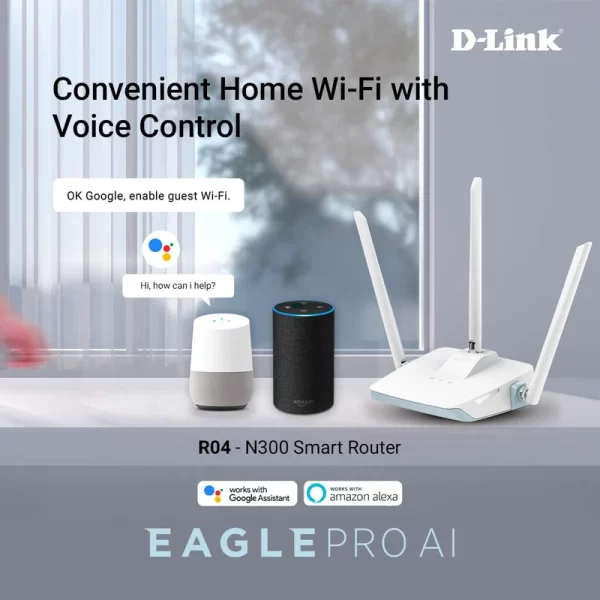 روتر بی‌سیم دی-لینک مدل D-Link R04 N300 Eagle PRO AI