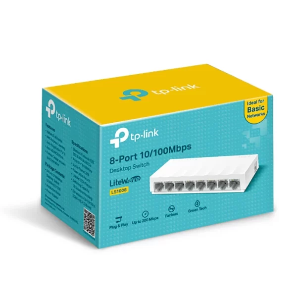 سوییچ 8 پورت مگابیتی و دسکتاپ تی پی-لینک مدل TP-LINK LS1008