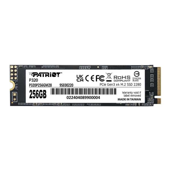 حافظه اس اس دی اینترنال پتریوت مدل Patriot P320 M.2 2280 NVMe ظرفیت 256 گیگابایت