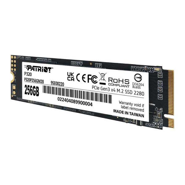 حافظه اس اس دی اینترنال پتریوت مدل Patriot P320 M.2 2280 NVMe ظرفیت 256 گیگابایت