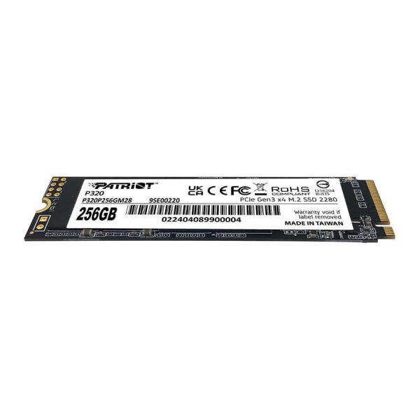 حافظه اس اس دی اینترنال پتریوت مدل Patriot P320 M.2 2280 NVMe ظرفیت 256 گیگابایت