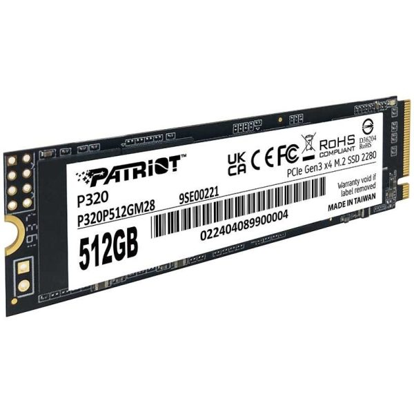 حافظه اس اس دی اینترنال پتریوت مدل Patriot P320 M.2 2280 NVMe ظرفیت 512 گیگابایت