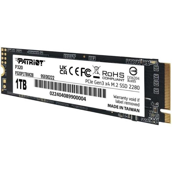 حافظه اس اس دی اینترنال پتریوت مدل Patriot P320 M.2 2280 NVMe ظرفیت 1 ترابایت