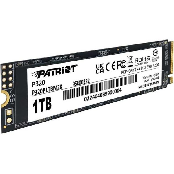 حافظه اس اس دی اینترنال پتریوت مدل Patriot P320 M.2 2280 NVMe ظرفیت 1 ترابایت