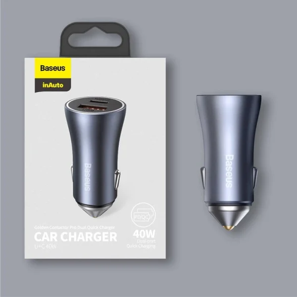 شارژر فندکی 40 وات بیسوس مدل CCJD-0G - Image 3