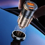 شارژر فندکی ریمکس مدل RCC360 ظرفیت ۷۵ وات دو پورت Remax