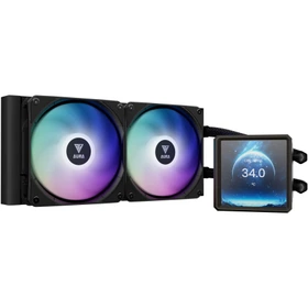 خنک کننده مایع گیم دیاس مدل FAN GAMDIAS AURA GL240 LCD B با نور ARGB