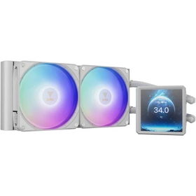 خنک کننده مایع پردازنده گیم دیاس مدل FAN GAMDIAS AURA GL240 LCD W سفید